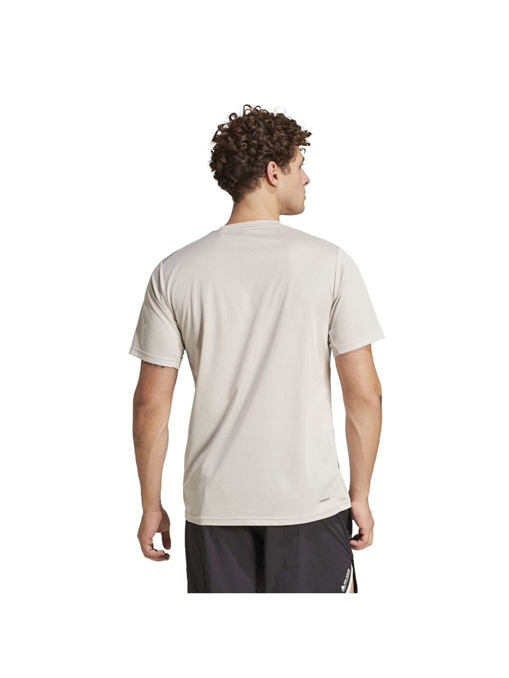 Training Essentials Comf Erkek Gri Yuvarlak Yaka Tişört-1