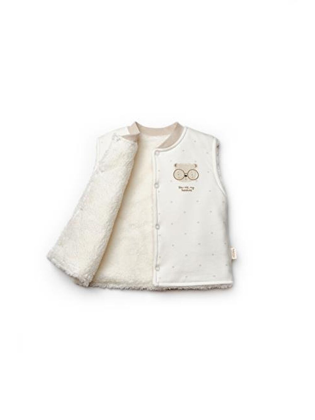 Gri Bebek Yelek %100 Organic Pamuk Yenidoğan Serisi-CSY8117-5