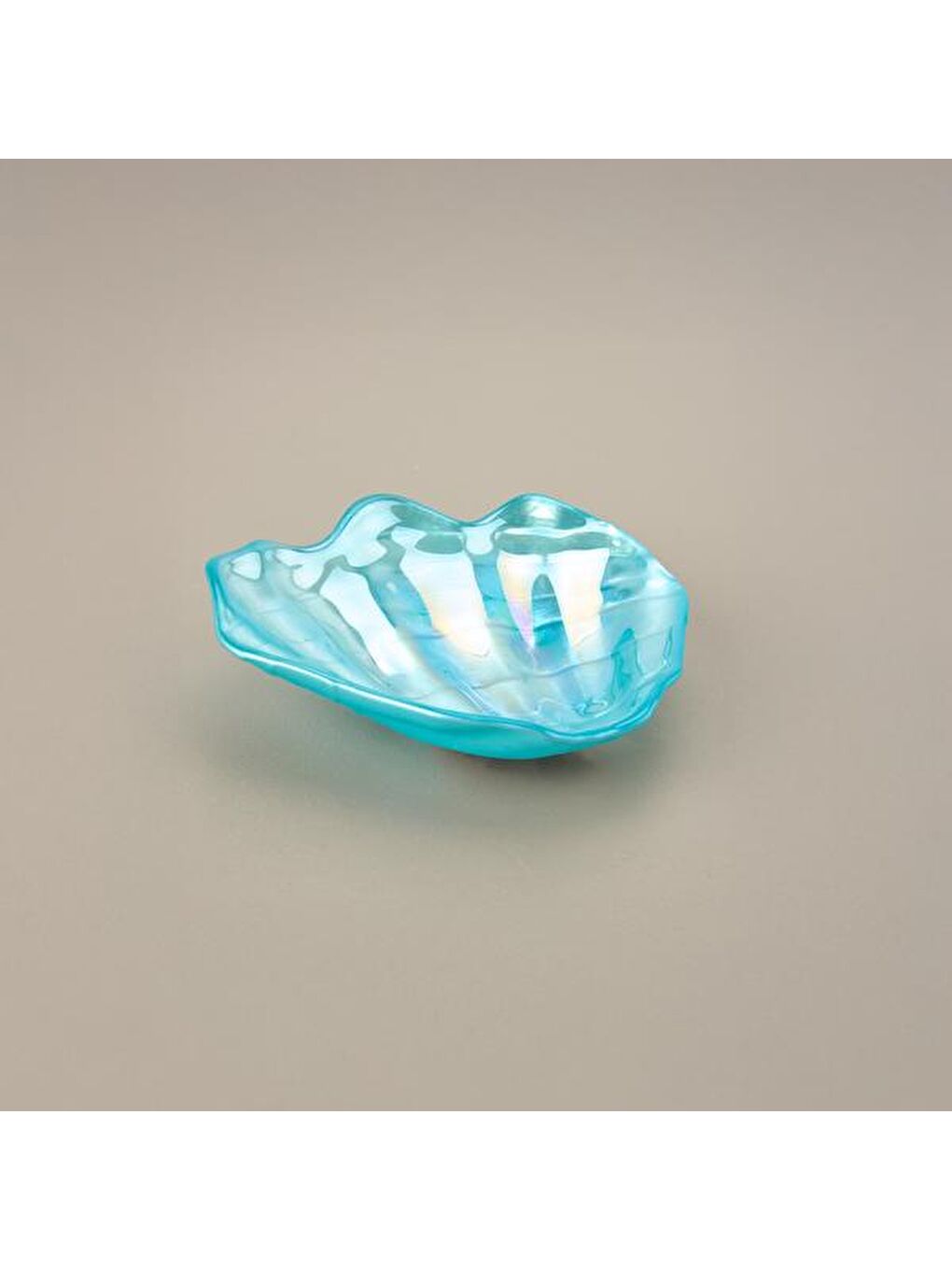 Deco Oyster Dekoratif Tabak - Mavi - 10 cm-1