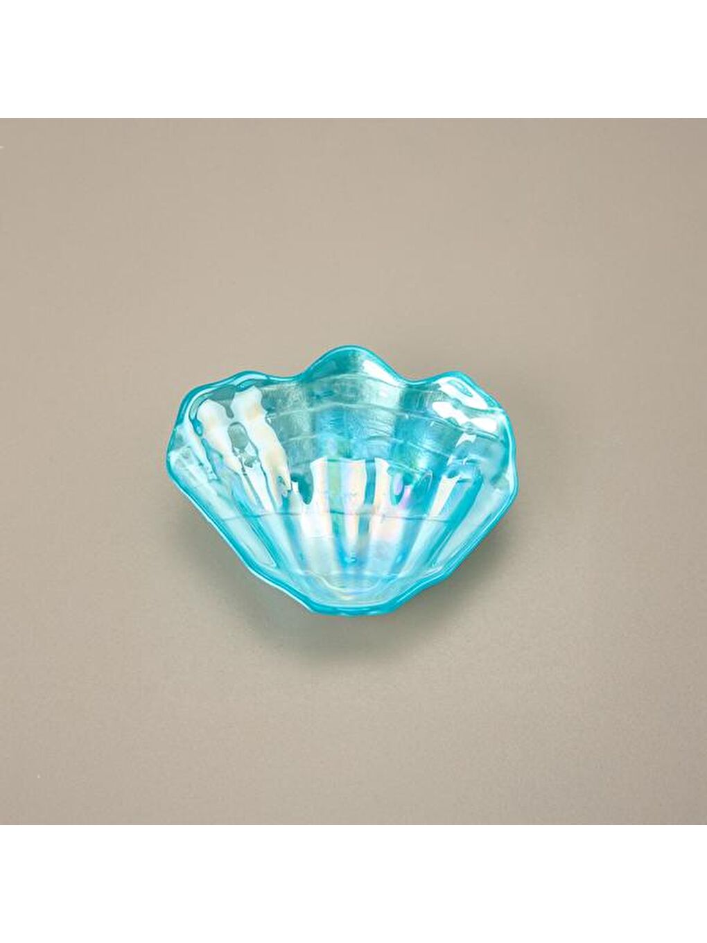 Deco Oyster Dekoratif Tabak - Mavi - 10 cm-2