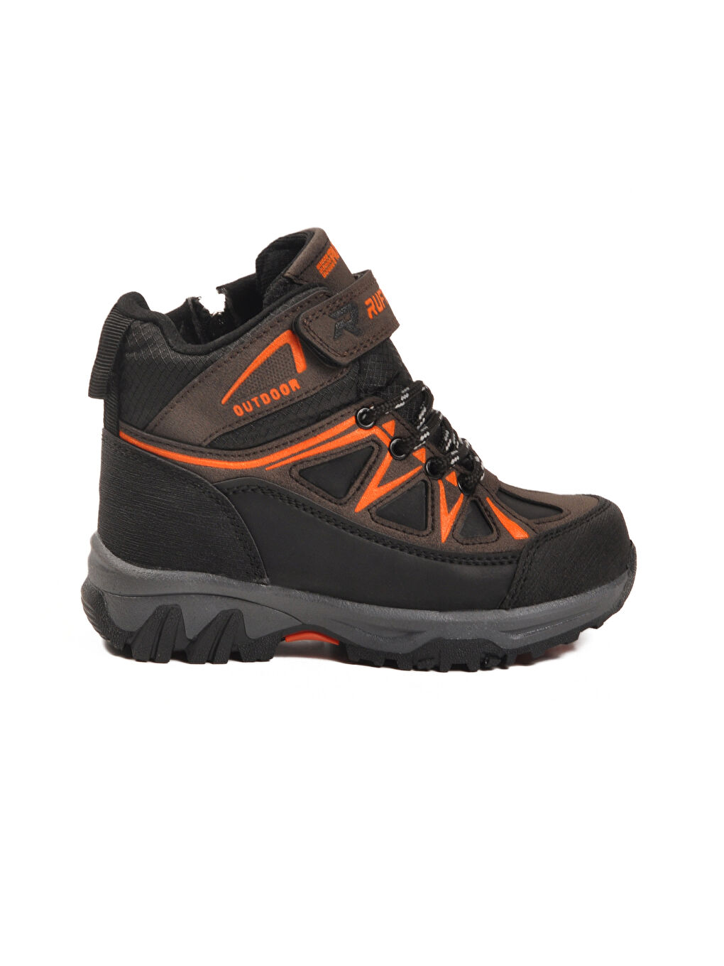 Kahverengi Kahve Turuncu Polarlı Kaymaz Taban Çocuk Outdoor Bot 2301 P
