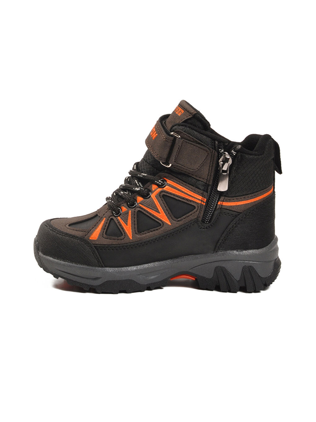 Kahverengi Kahve Turuncu Polarlı Kaymaz Taban Çocuk Outdoor Bot 2301 P-1