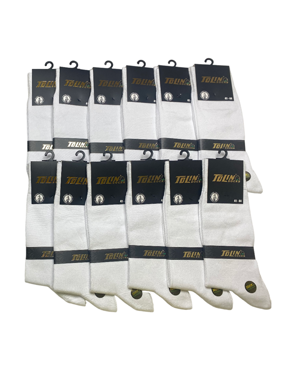 Bambu Erkek Beyaz Dikişsiz Kışlık 12'li Soket Çorap Seti 14600