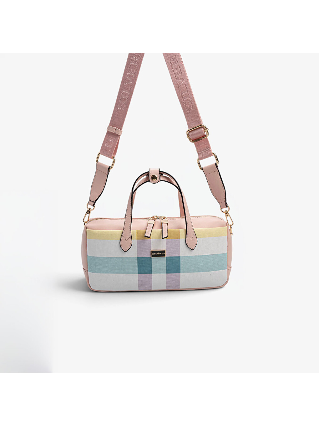 Beyaz Kadın SP1276-M71 SILVER POLO El Çantası Lila-Pembe-4