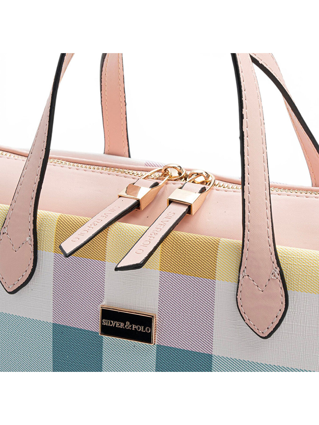 Beyaz Kadın SP1276-M71 SILVER POLO El Çantası Lila-Pembe-5