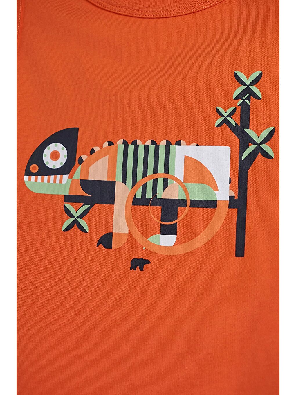 Jonah Turuncu Baskılı Çocuk Atlet-1