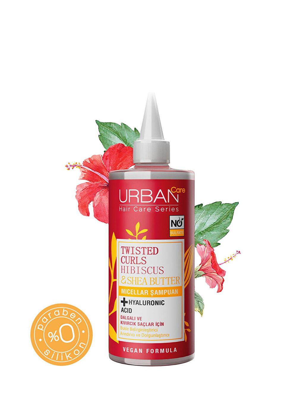 Urban Care Hibiscus&Shea Butter Kıvırcık ve Dalgalı Saçlara Özel Miselar Şampuan-Sülfatsız-340 ML - 2