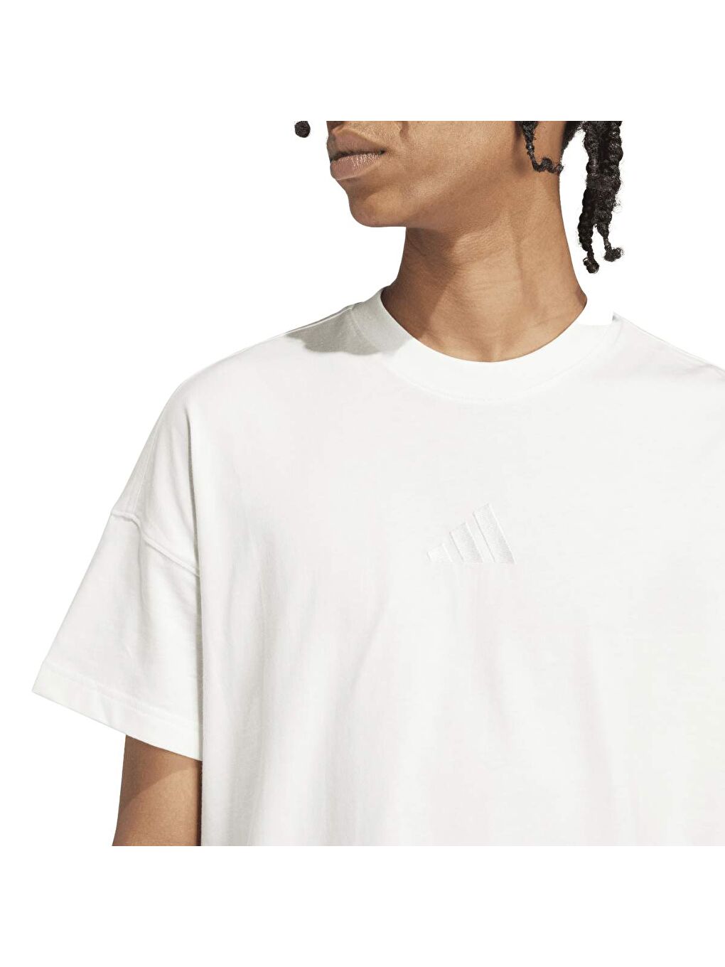 A Szn Erkek Beyaz Yuvarlak Yaka Spor Tişört-2