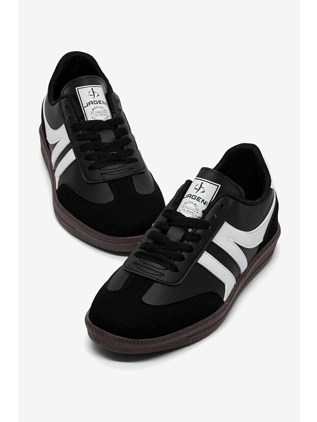 Kadın Siyah Beyaz Rahat Kalıp Nefes Alabilen Sneaker-2