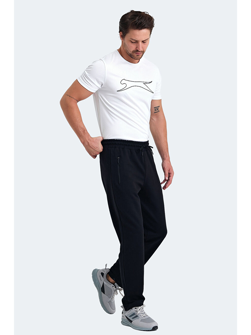 SLAZENGER Siyah Erkek Eşofman Altı Siyah - 4