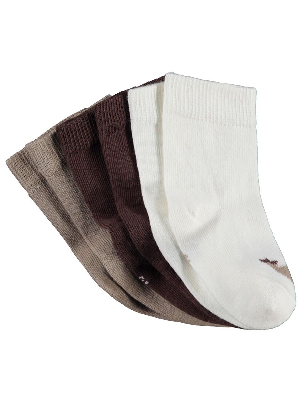 Beyaz Baby Karikatür Desen 3'lü 6- Bebek Erkek Çorap Set - Standart 18 Ay-1