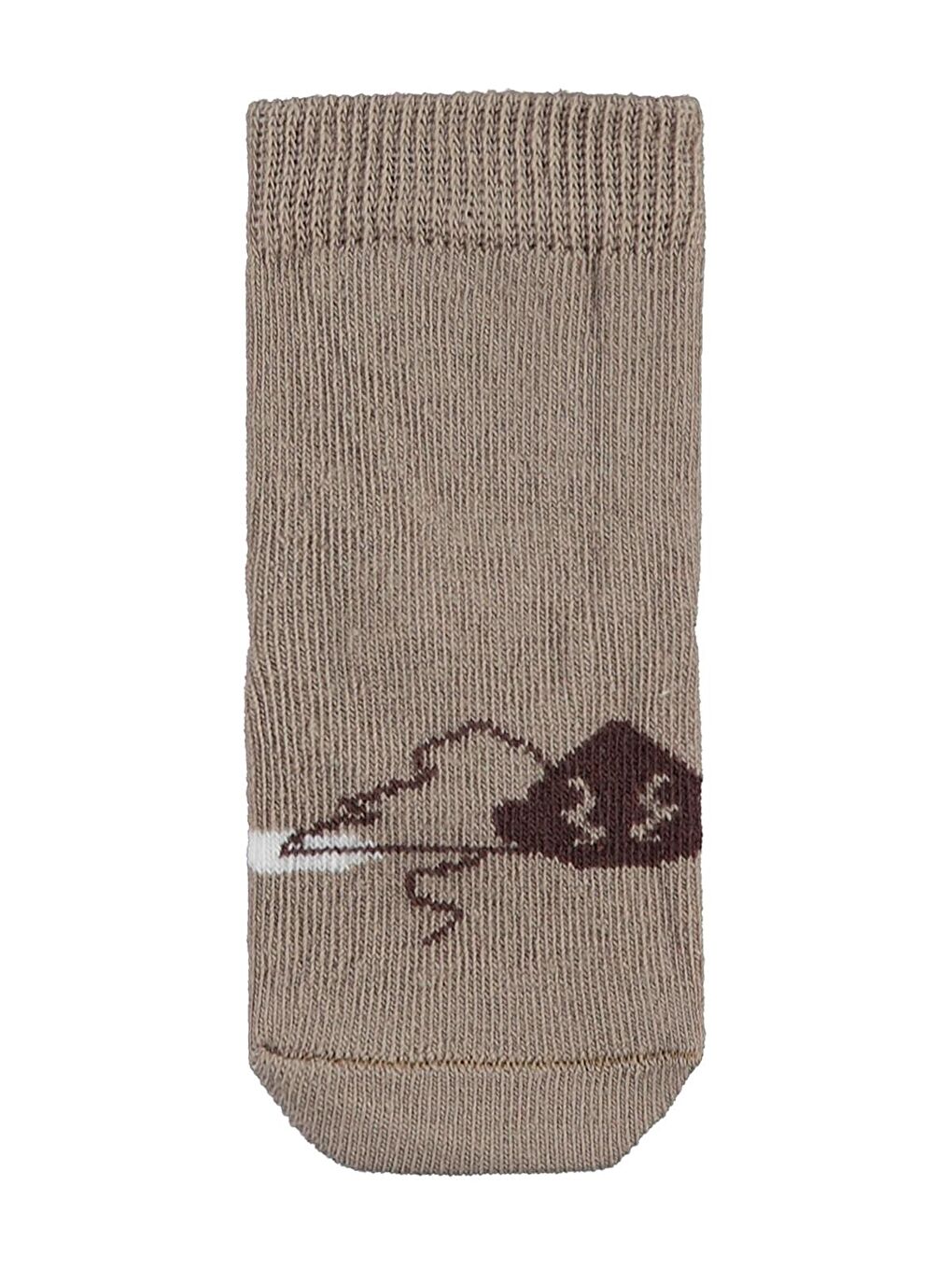 Beyaz Baby Karikatür Desen 3'lü 6- Bebek Erkek Çorap Set - Standart 18 Ay-3