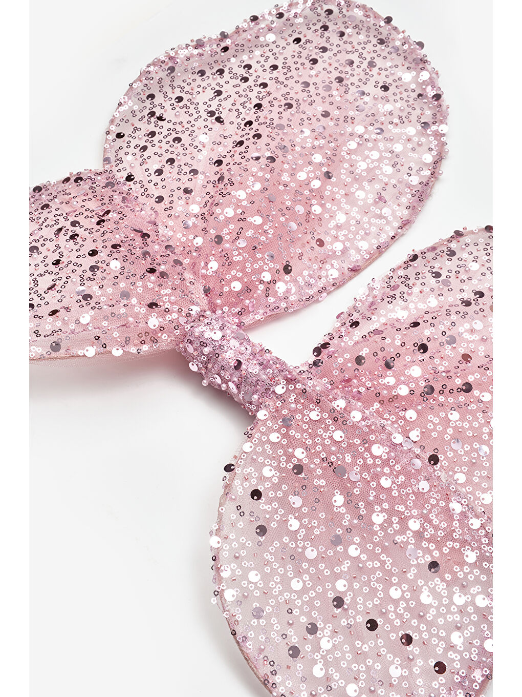 Pembe Pullu Boncuklu 3'lü Kelebek Kanat Asa Taç Set-6