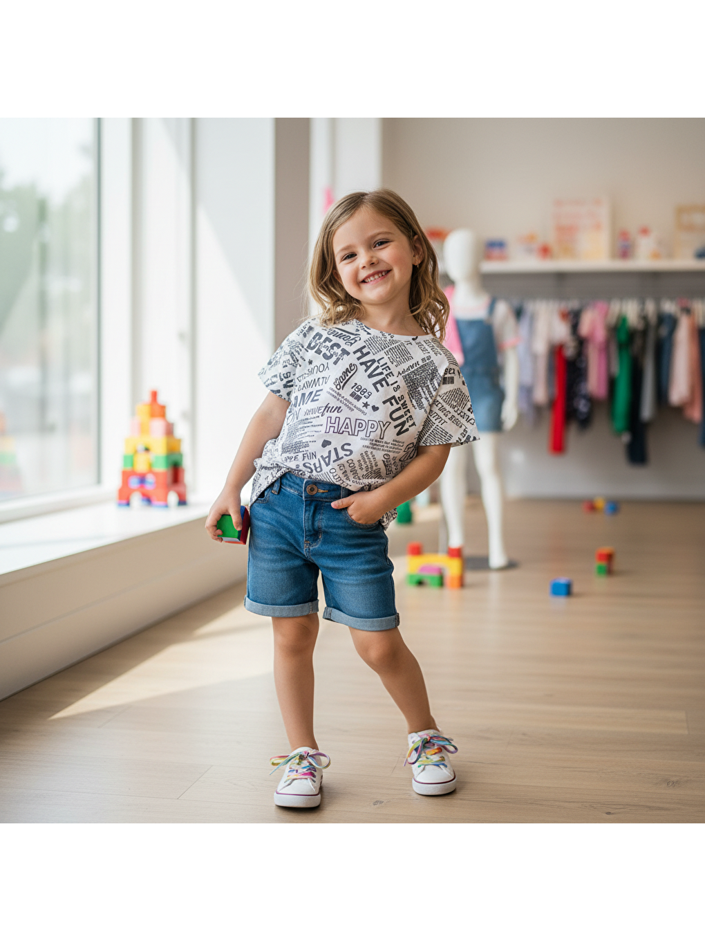 Çocuk Beyaz Baskılı Tshirt Cb1023-1