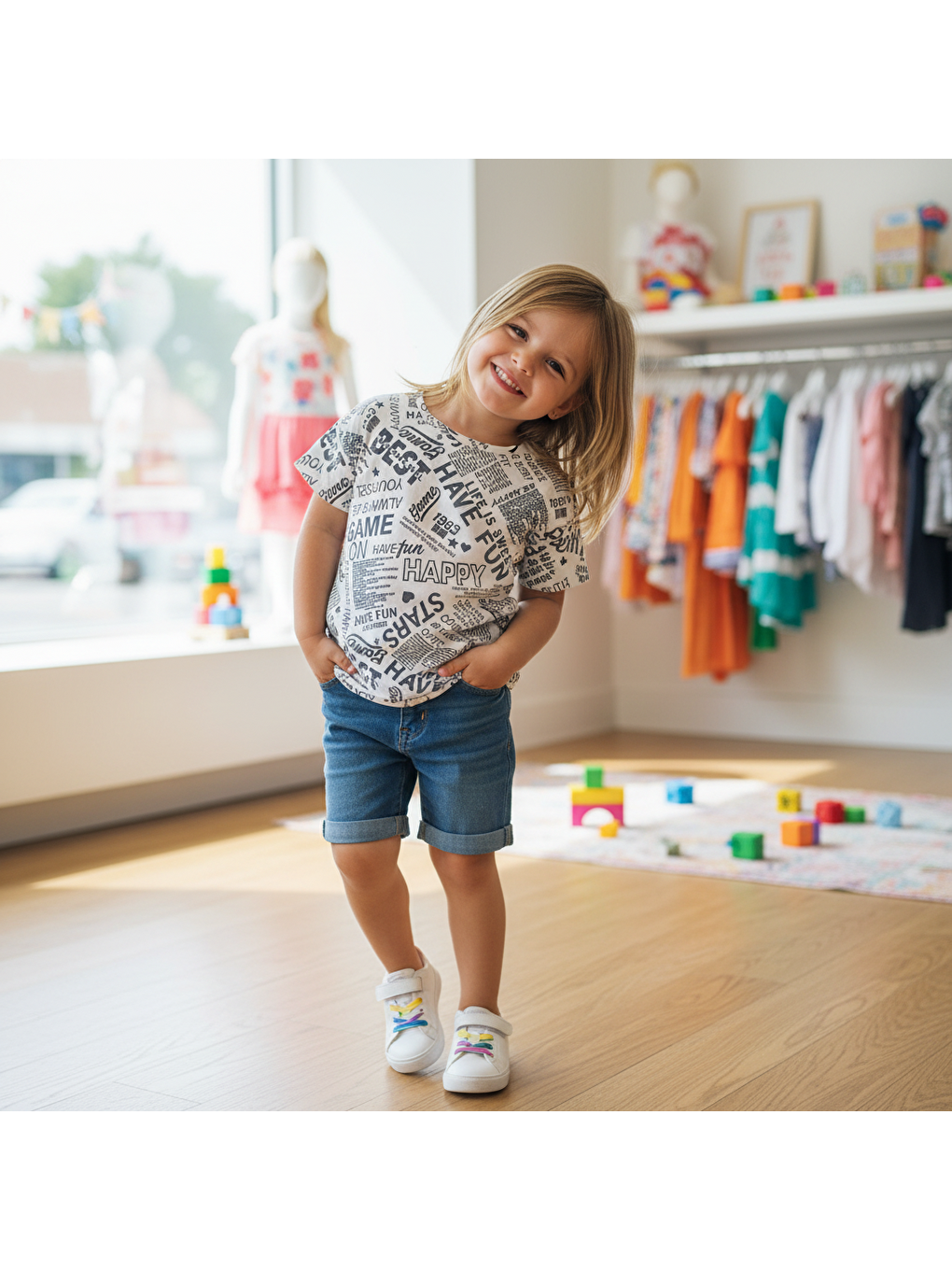 Çocuk Beyaz Baskılı Tshirt Cb1023-4