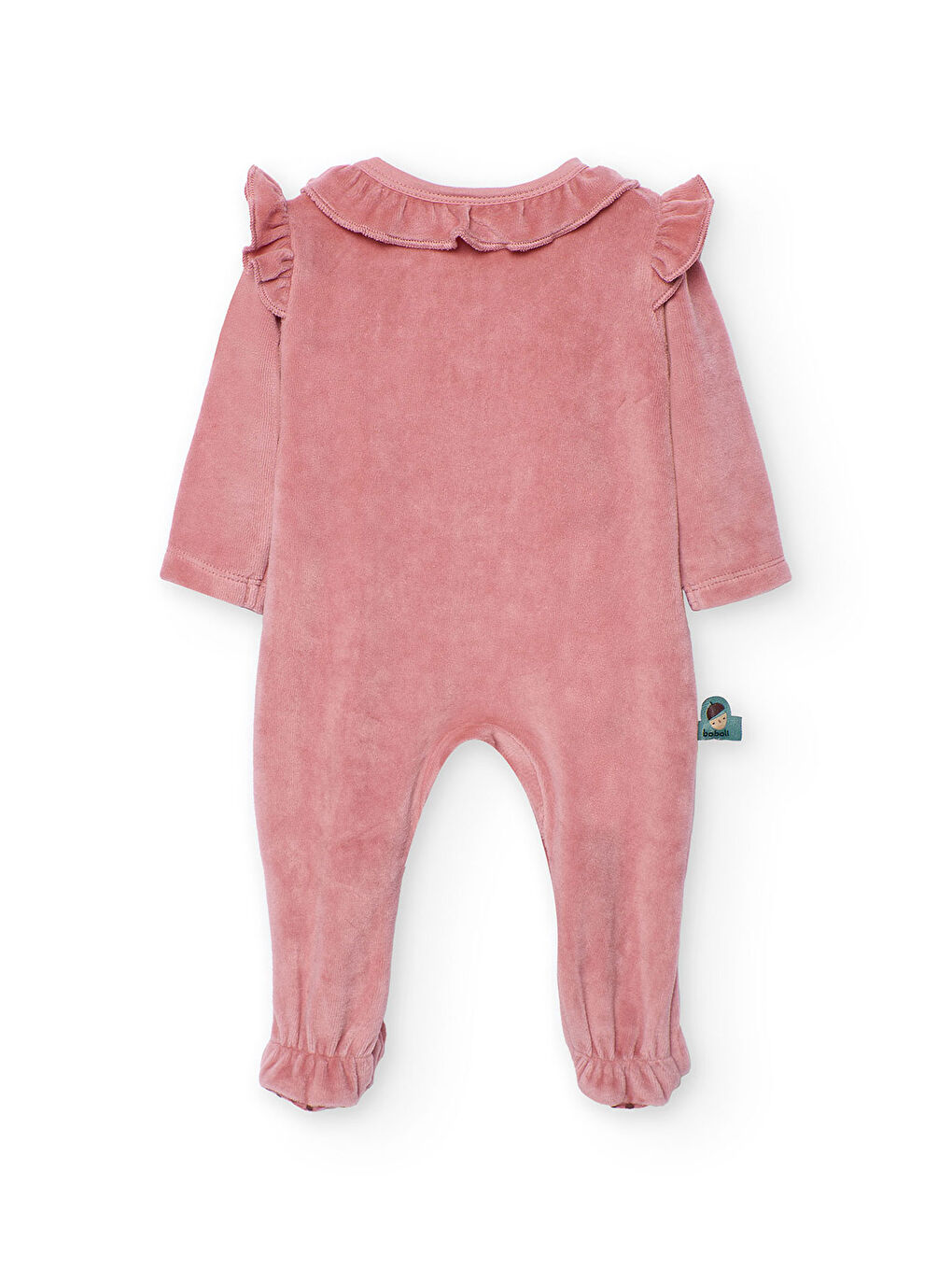 Pembe Kız Bebek Çiçek Meyve Baskılı Tulum-1