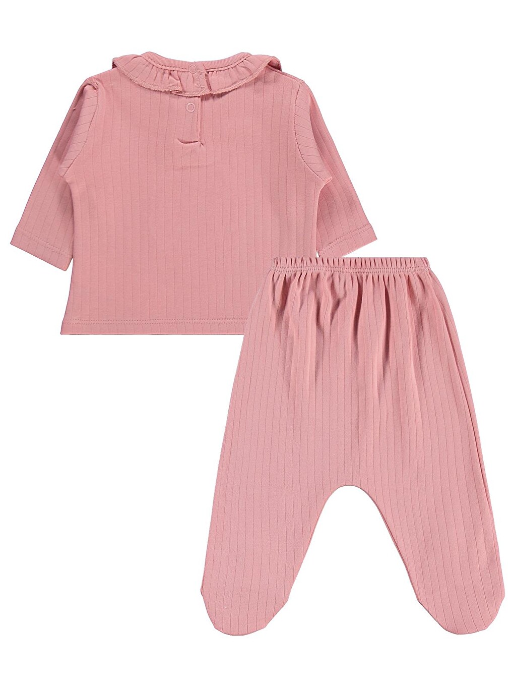 Pembe Nb26-01 Baby Ördek Nakış 10 Lu Zıbın Setleri - Pudra-1
