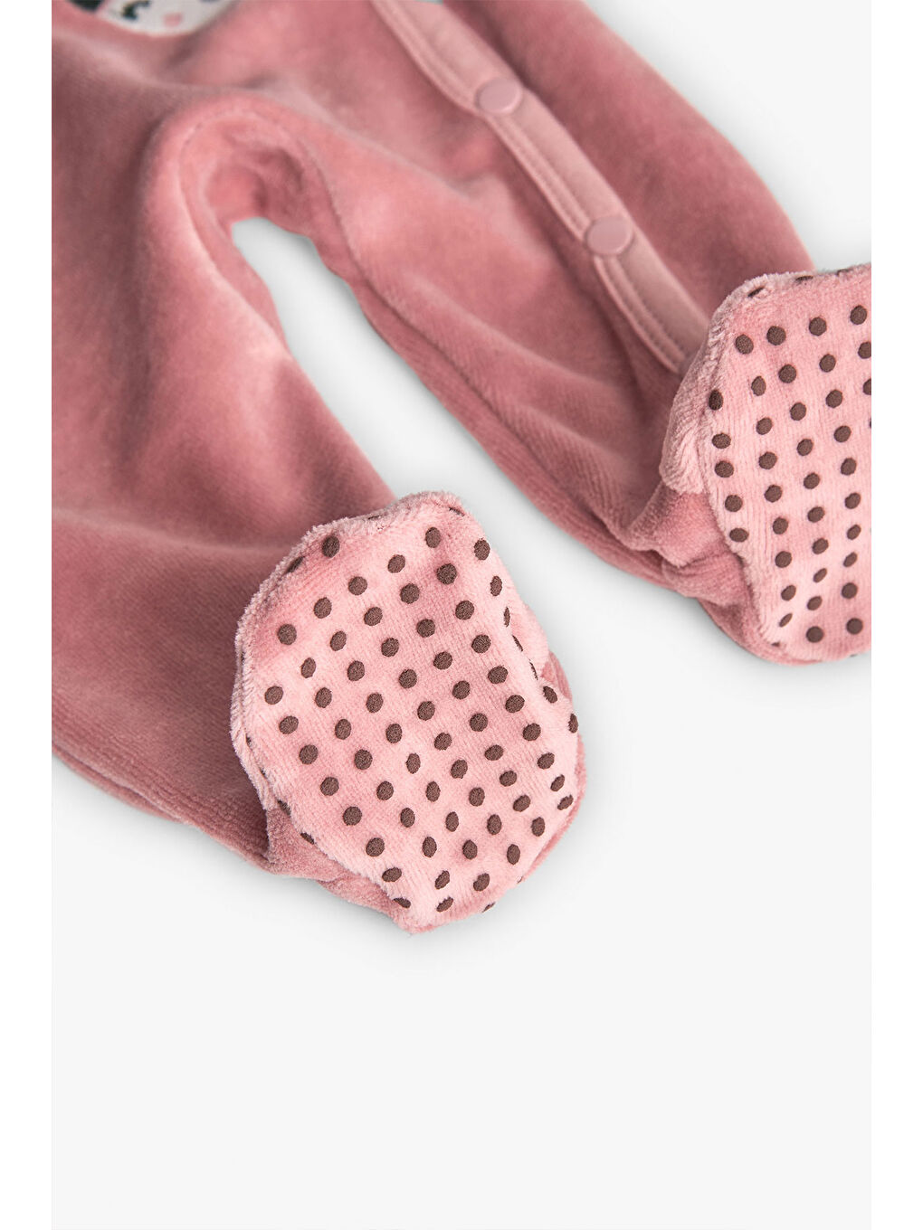 Pembe Kız Bebek Çiçek Meyve Baskılı Tulum-3