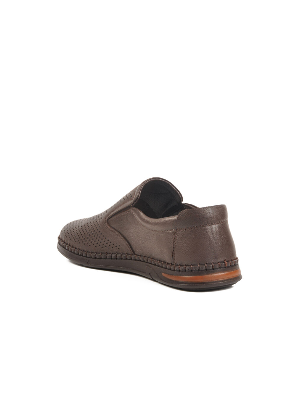 Kahverengi Kahve Hakiki Deri Erkek Casual Ayakkabı LO0419-106 M-3