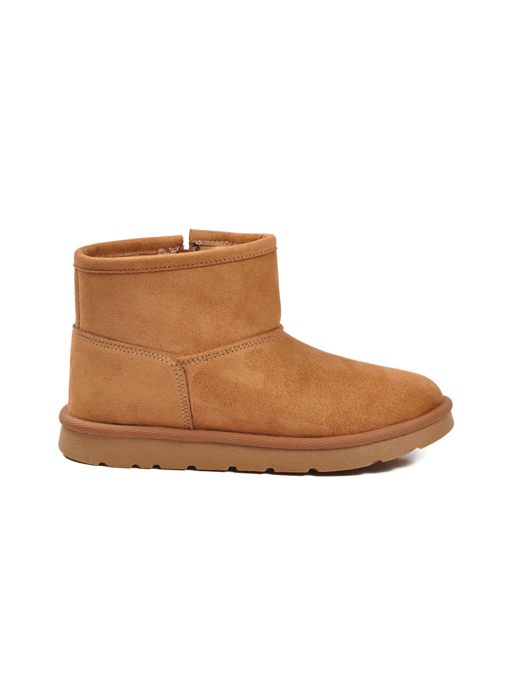 Kahverengi Taba Süet İçi Kürklü Soğuğa Dirençli Kız Çocuk Bot 2096 F-1