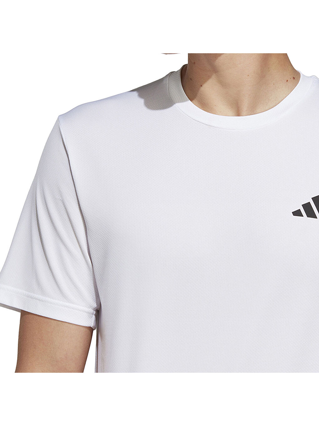 Training Essentials Base Erkek Beyaz Yuvarlak Yaka Tişört-2