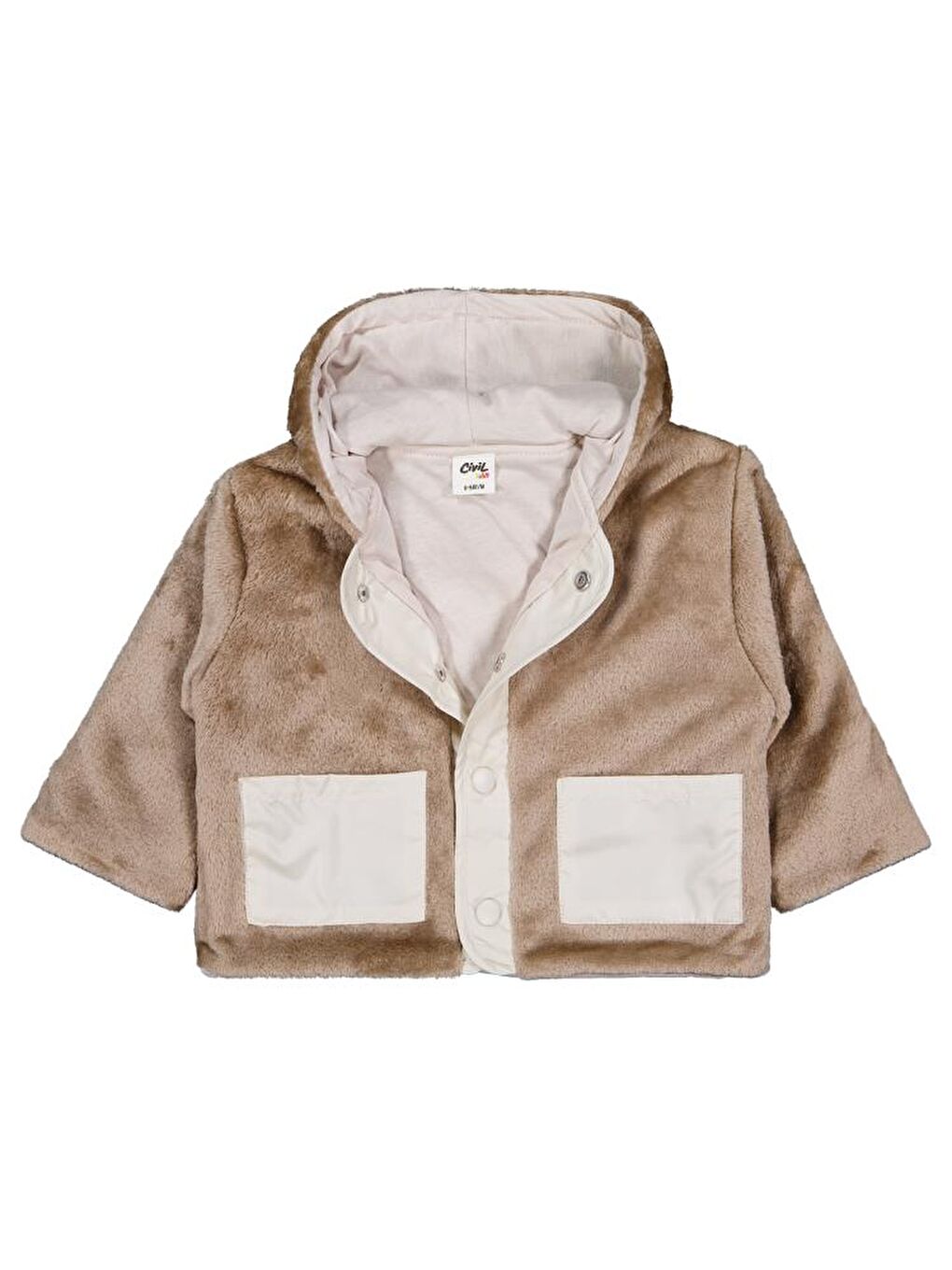 Baby Kapüşonlu 6-18 Ay Hırka - Kahverengi 6-9 Ay