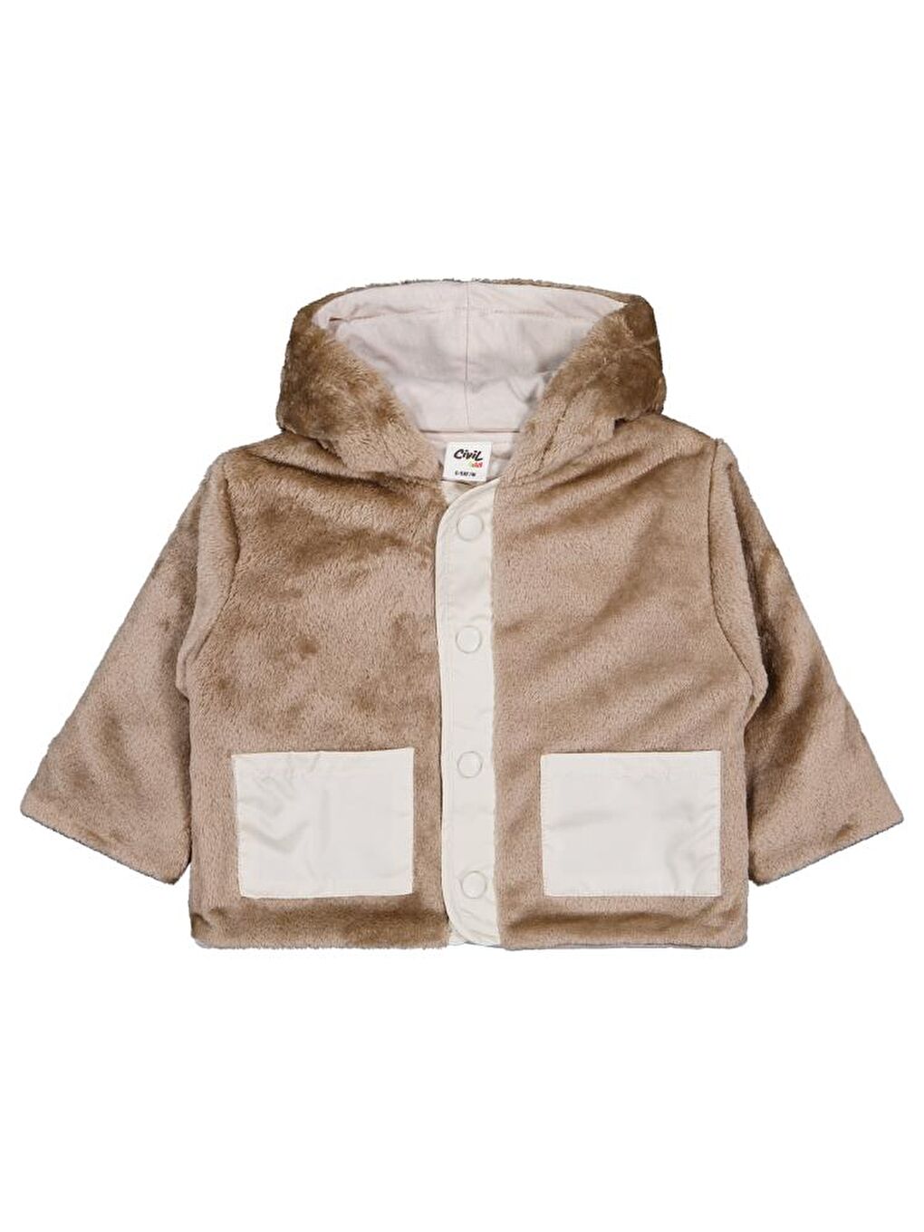 Baby Kapüşonlu 6-18 Ay Hırka - Kahverengi 6-9 Ay-1