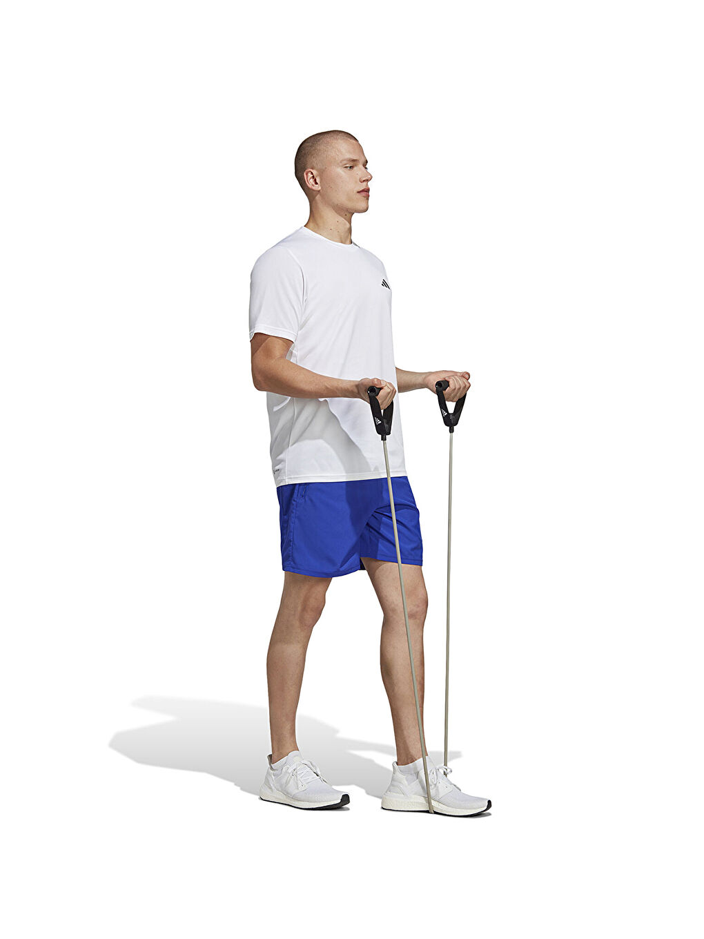 Training Essentials Base Erkek Beyaz Yuvarlak Yaka Tişört-4