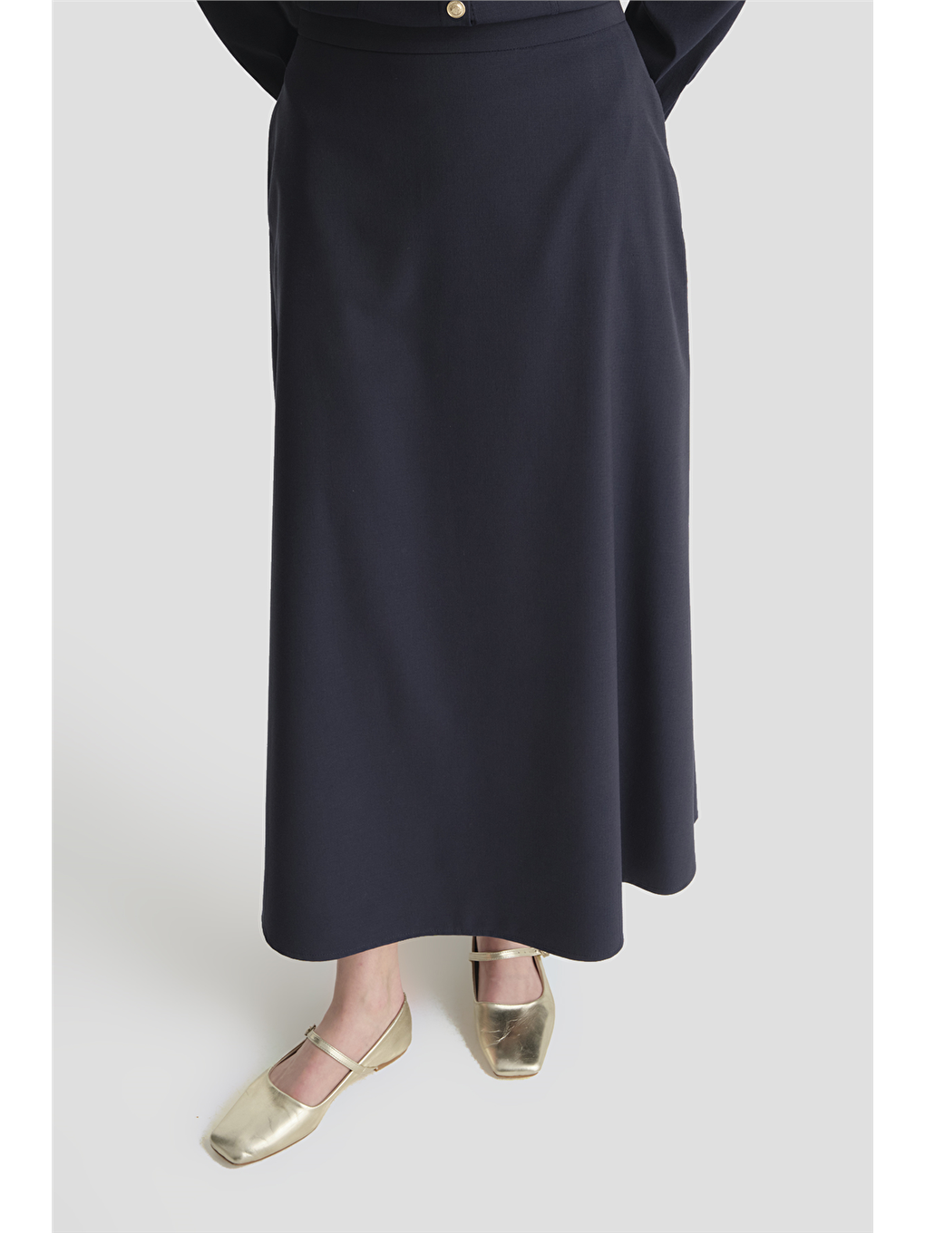 Denim Ceketli Takım Lacivert-5