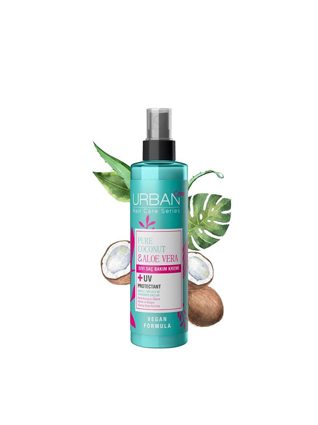 Urban Care Pure Coconut&Aloe Vera Boyalı Saçlar Özel Renk Koruyucu Sıvı Saç Bakım Kremi-Vegan-200 ML - 2