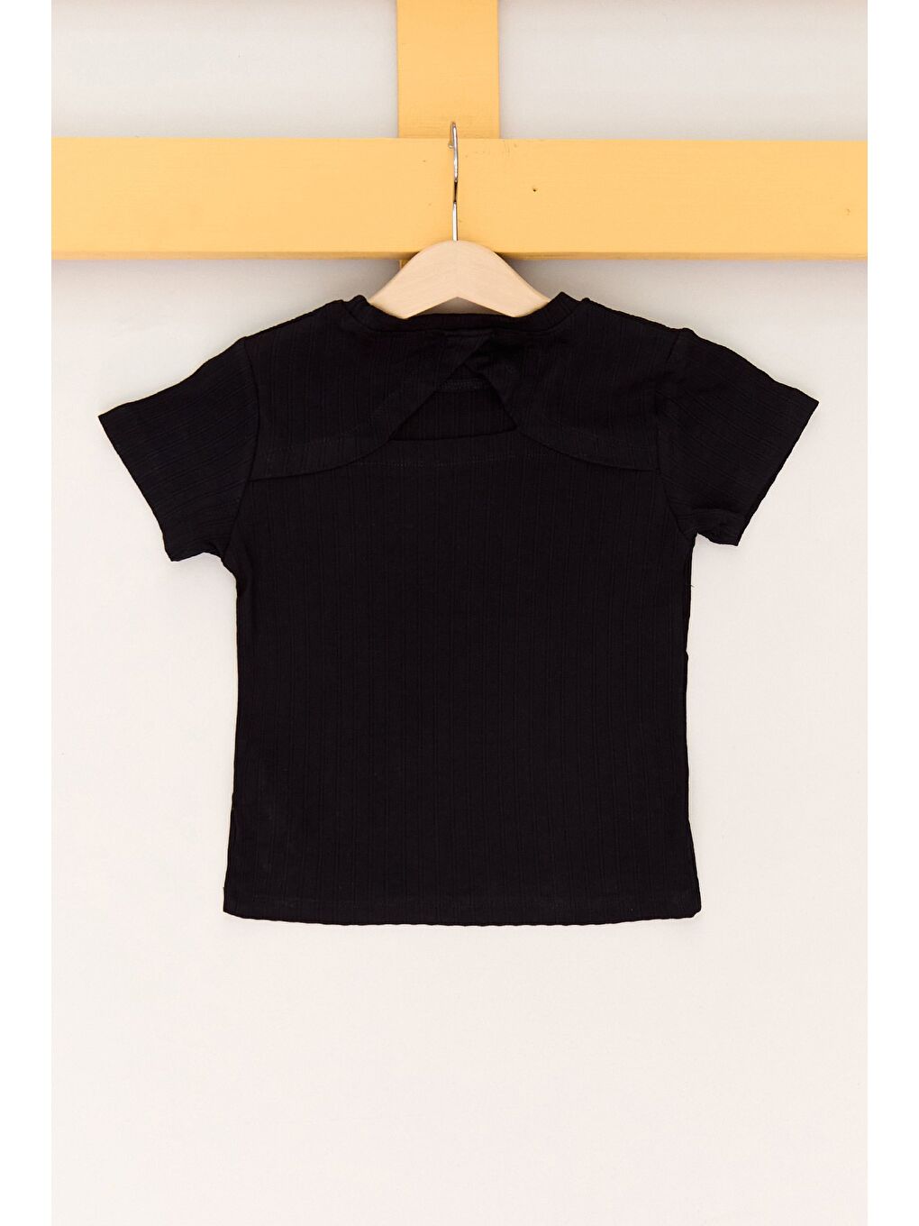 Siyah Fitilli Girl Power Baskılı Kız Çocuk Bluz-1