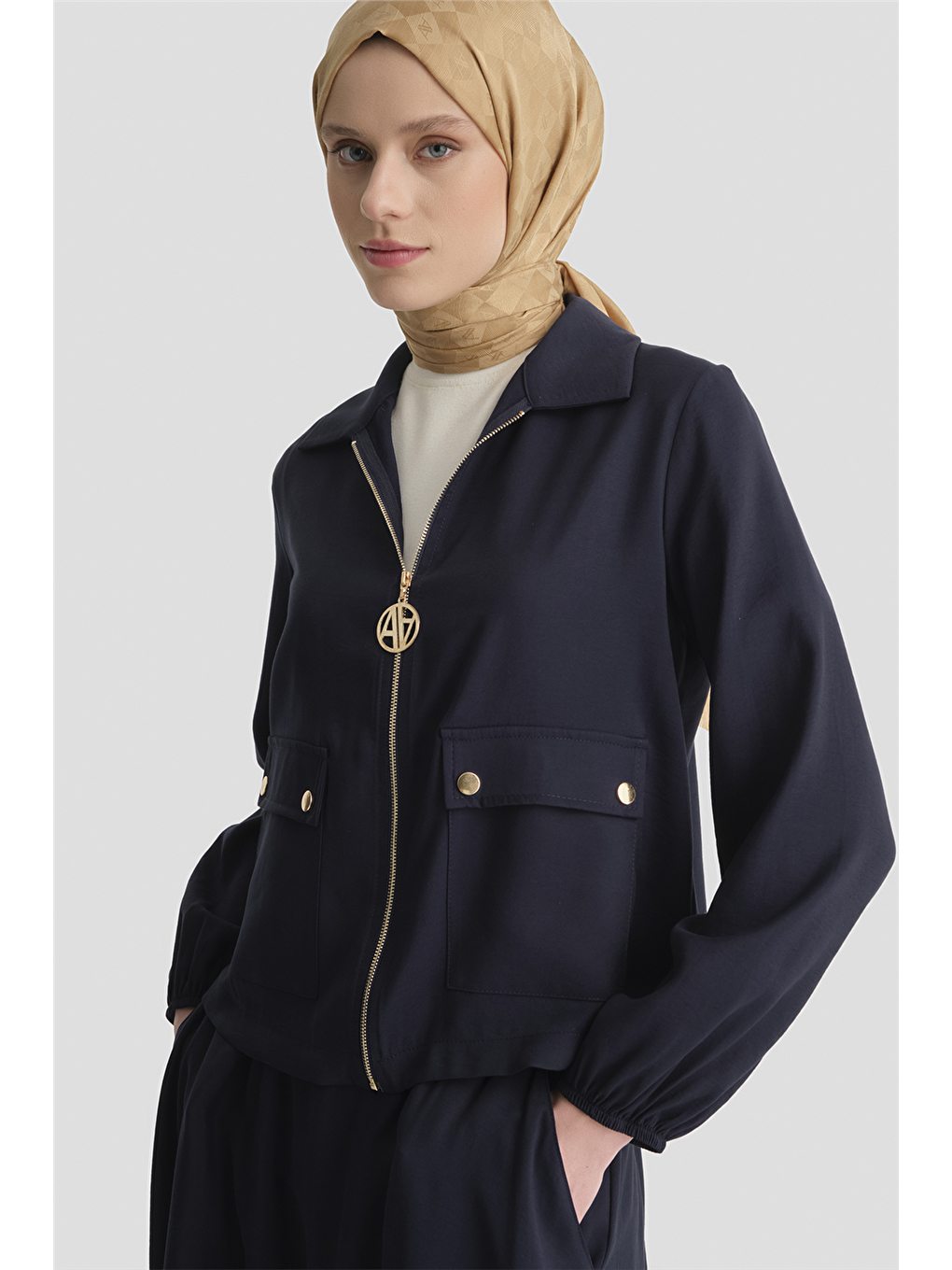 Basic Ceketli Takım Lacivert-2