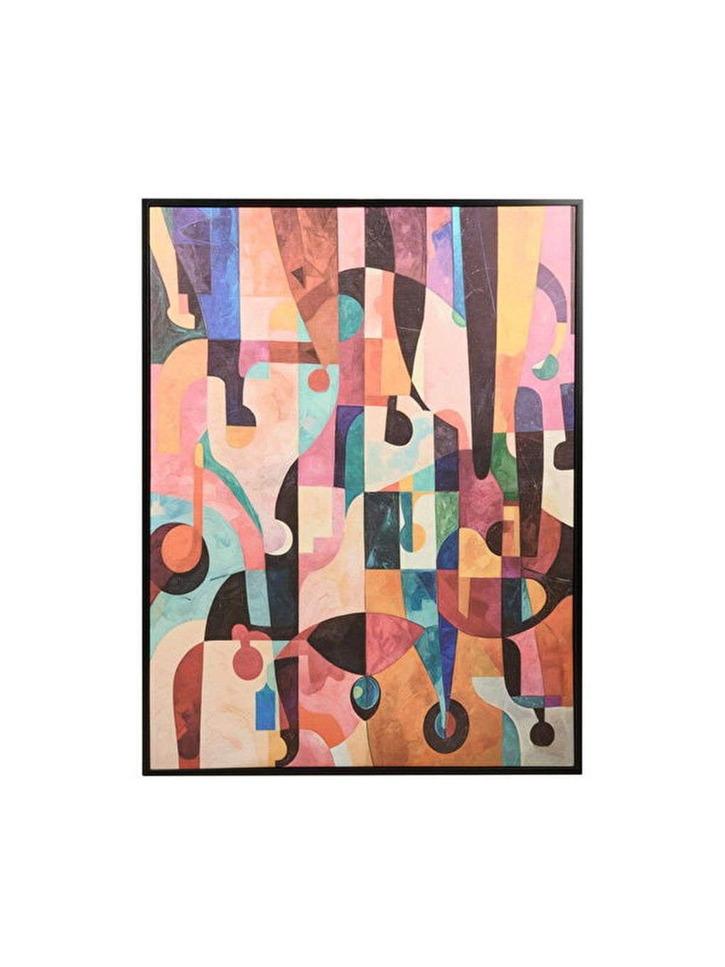 Karışık Deco Human Tablo - Renkli - 100x75 cm