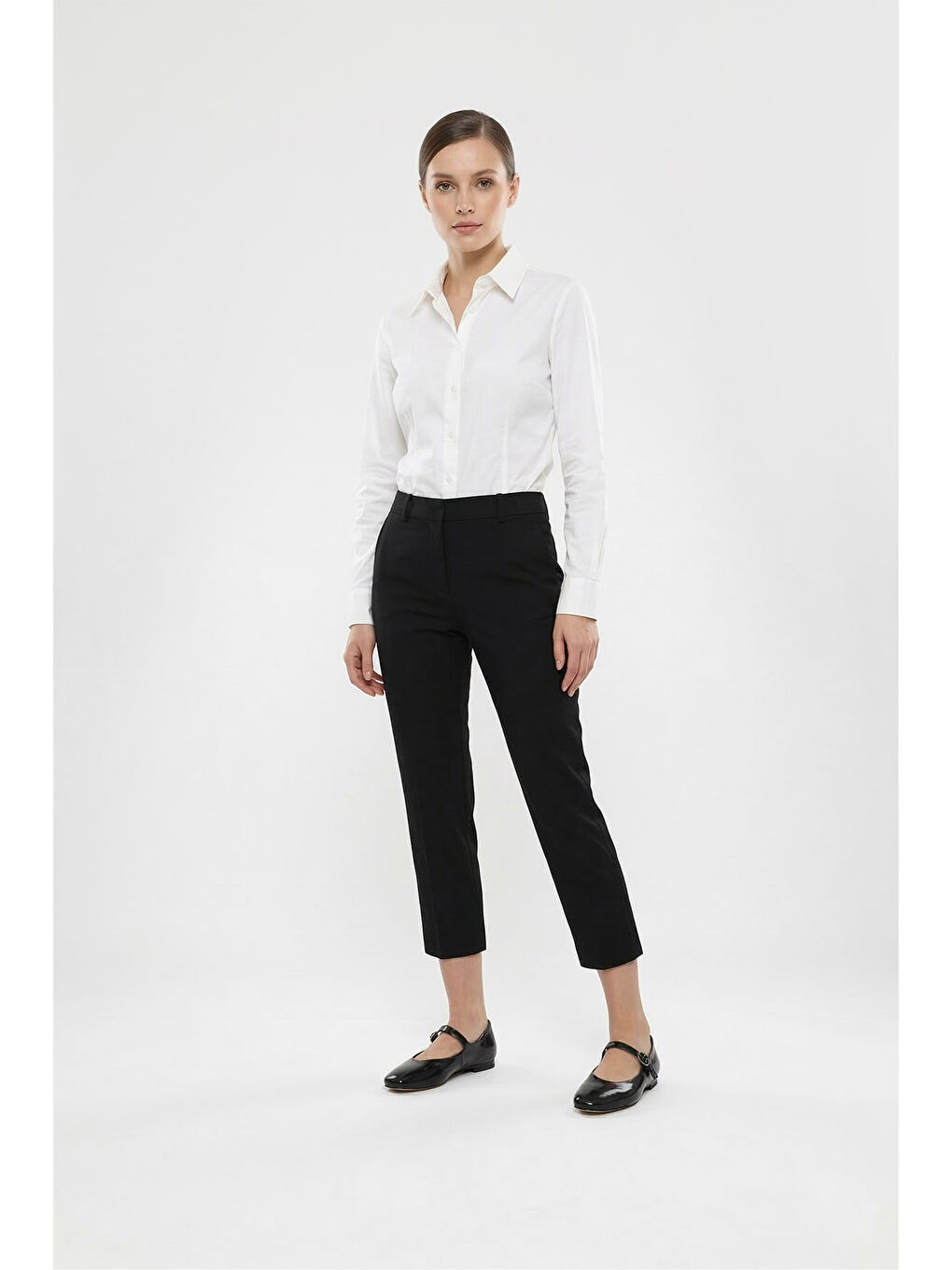 Siyah Kadın SİYAH Yuvarlak Burunlu Mary Jane Babet-2