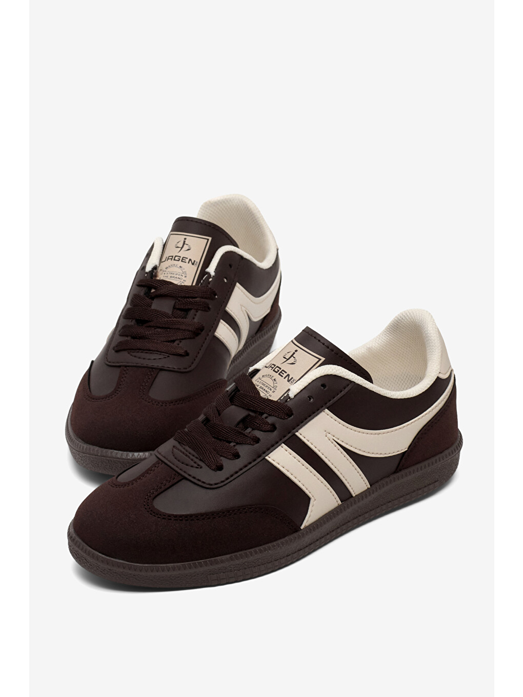 Kahverengi Kadın Kahve Bej Rahat Kalıp Nefes Alabilen Sneaker-3