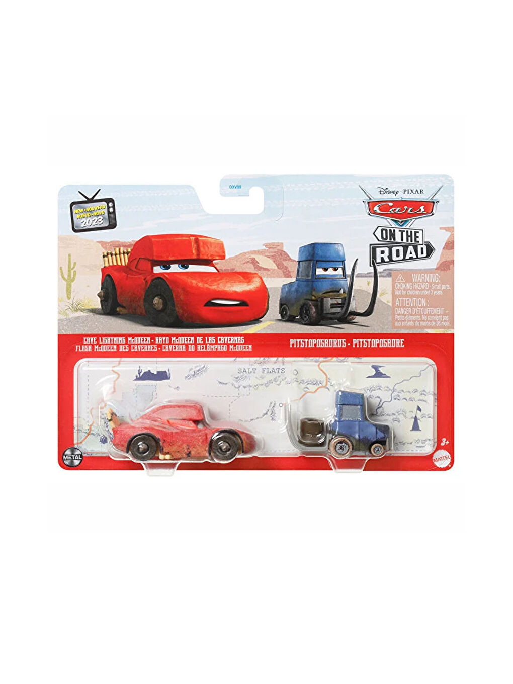 Cars Karışık İkili Karakter Araçlar Cave Lightning McQueen ve Pitstoposaurus HLH63 - 1