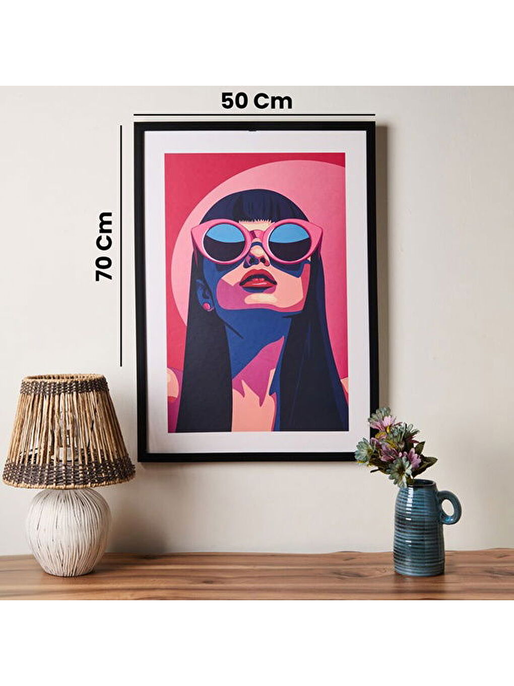 Karışık Deco Camila Tablo - Renkli - 70x50 cm-2