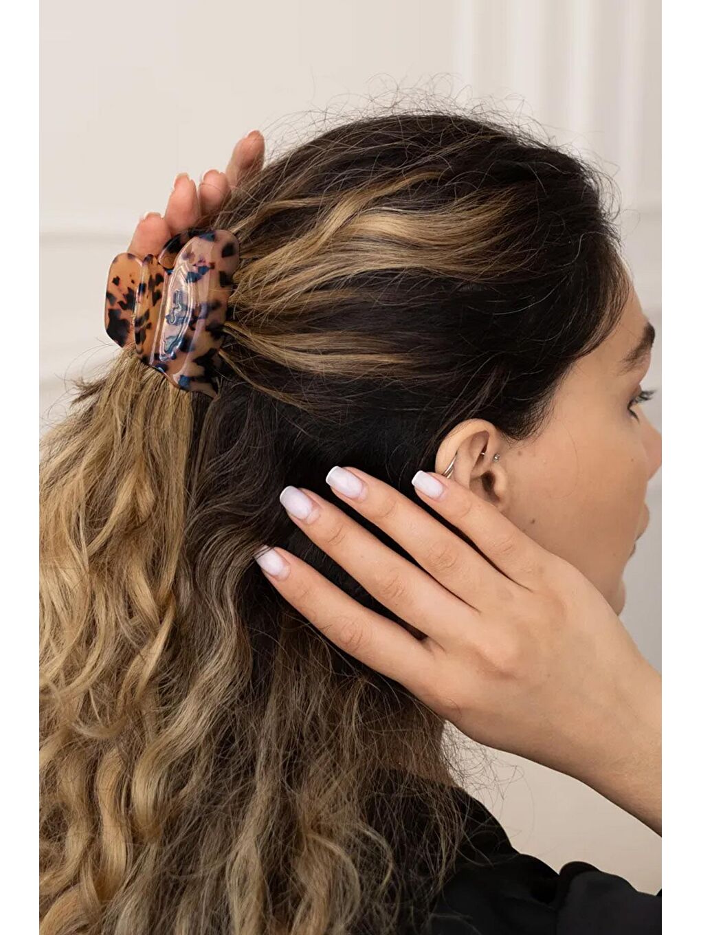 Bej Kalp Model Lüks Asetat Mandal Toka-3