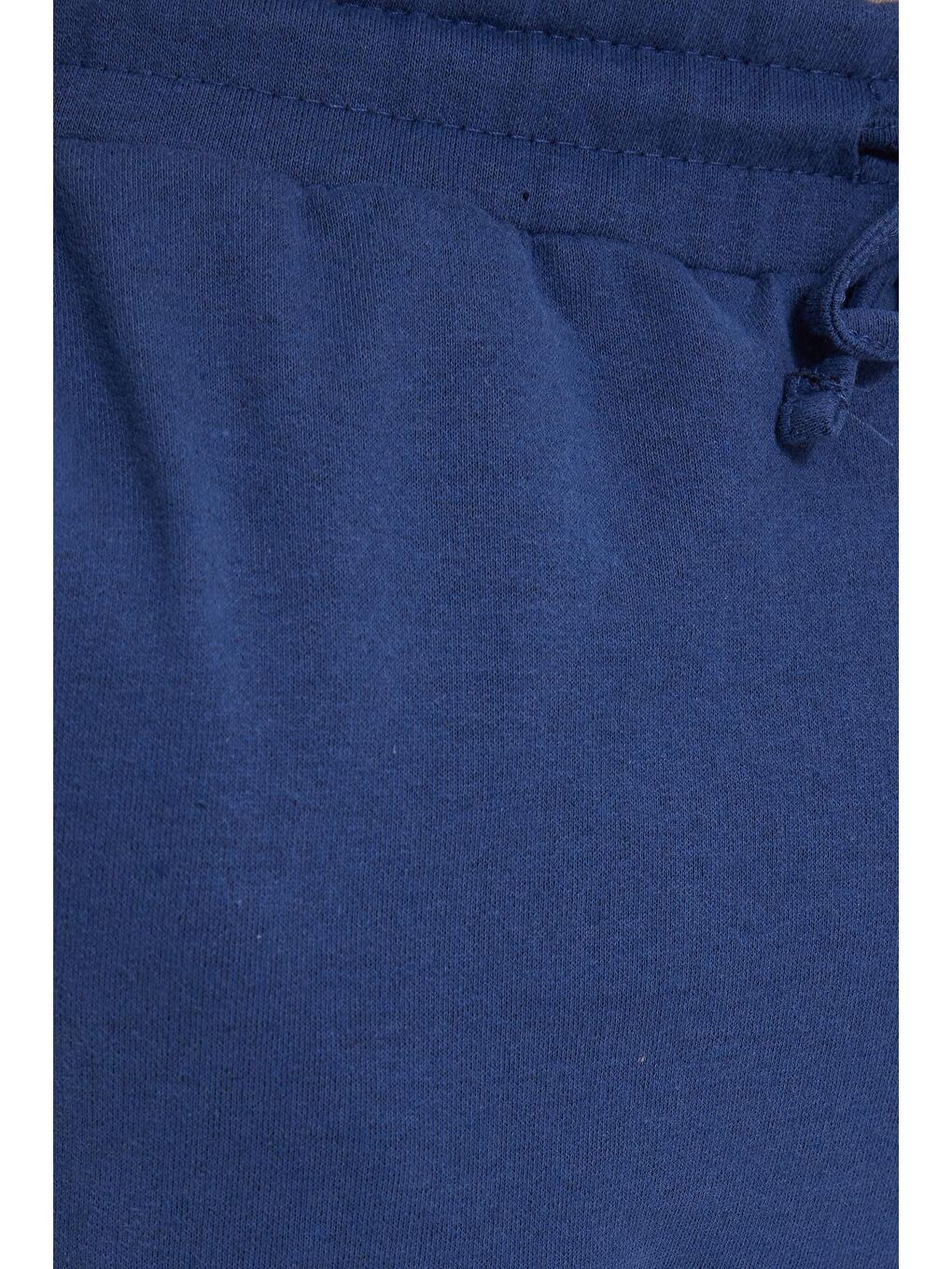 Beyaz Erkek Regular Fit Klasik Kesim Beli Bağcıklı Jogger Cepli Lastikli Paça İndigo Eşofman Altı-6