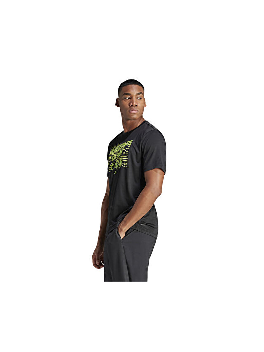 Hiit Gfx Tee Erkek Günlük Tişört Il7008 Siyah-2