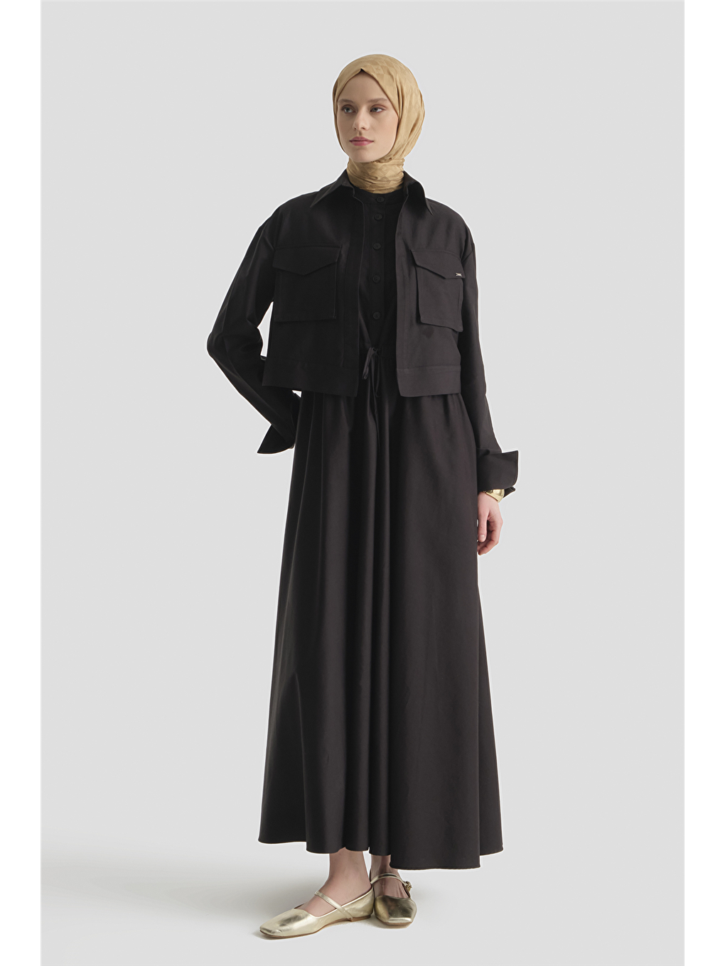 Ceketli Elbise Takım Siyah-2