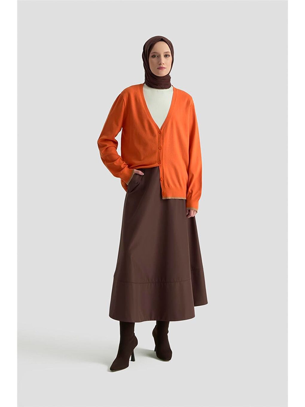Turuncu Hırka 24Kd2402 Oranj-1