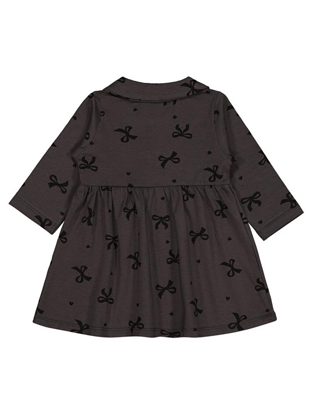 Antrasit Baby Fiyonk 6-18 Ay Elbise - Gri 18-24 Ay-1
