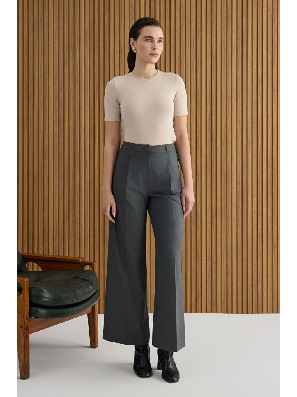 Antrasit Dokuma Pantolon