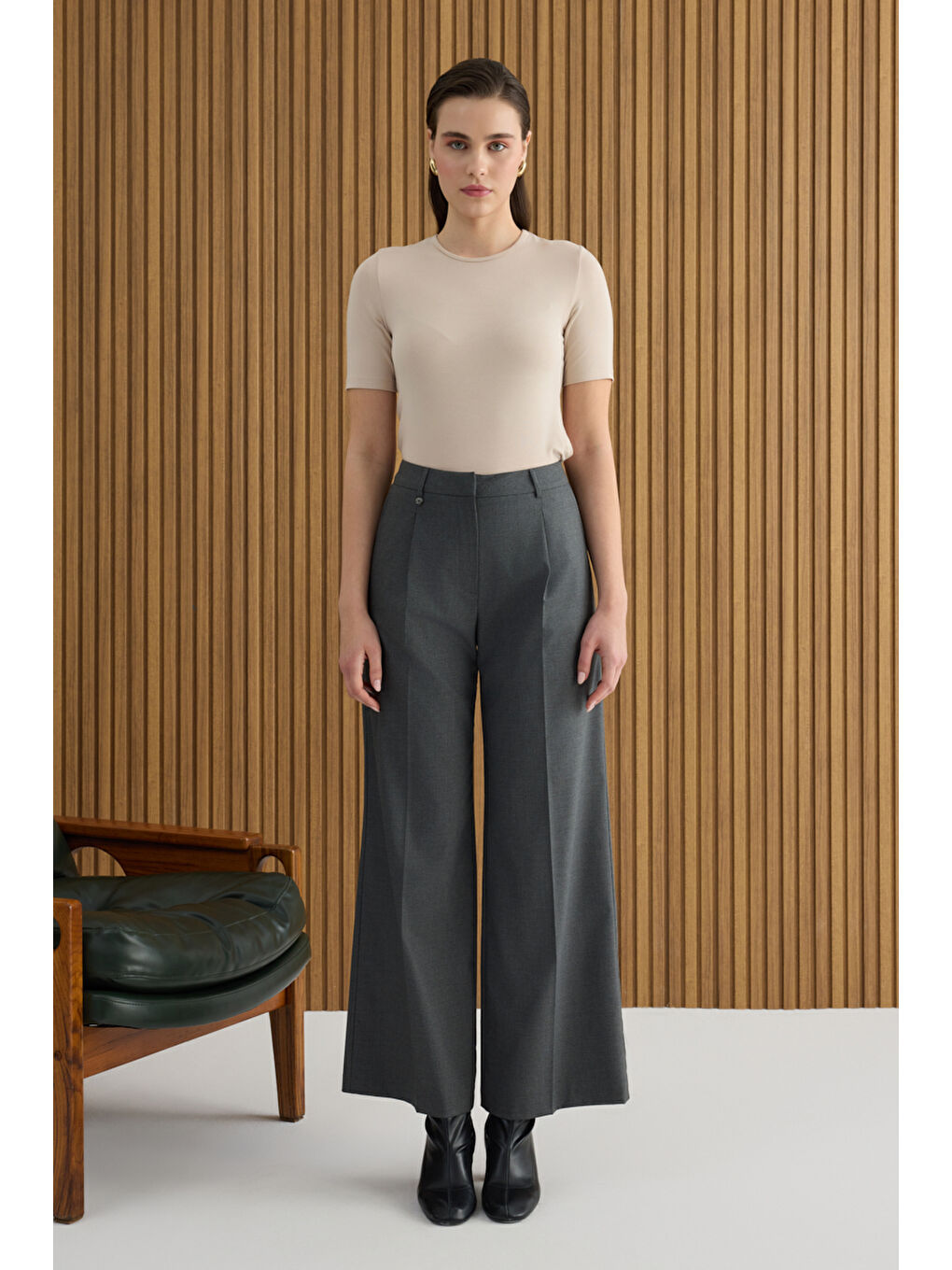 Antrasit Dokuma Pantolon-1