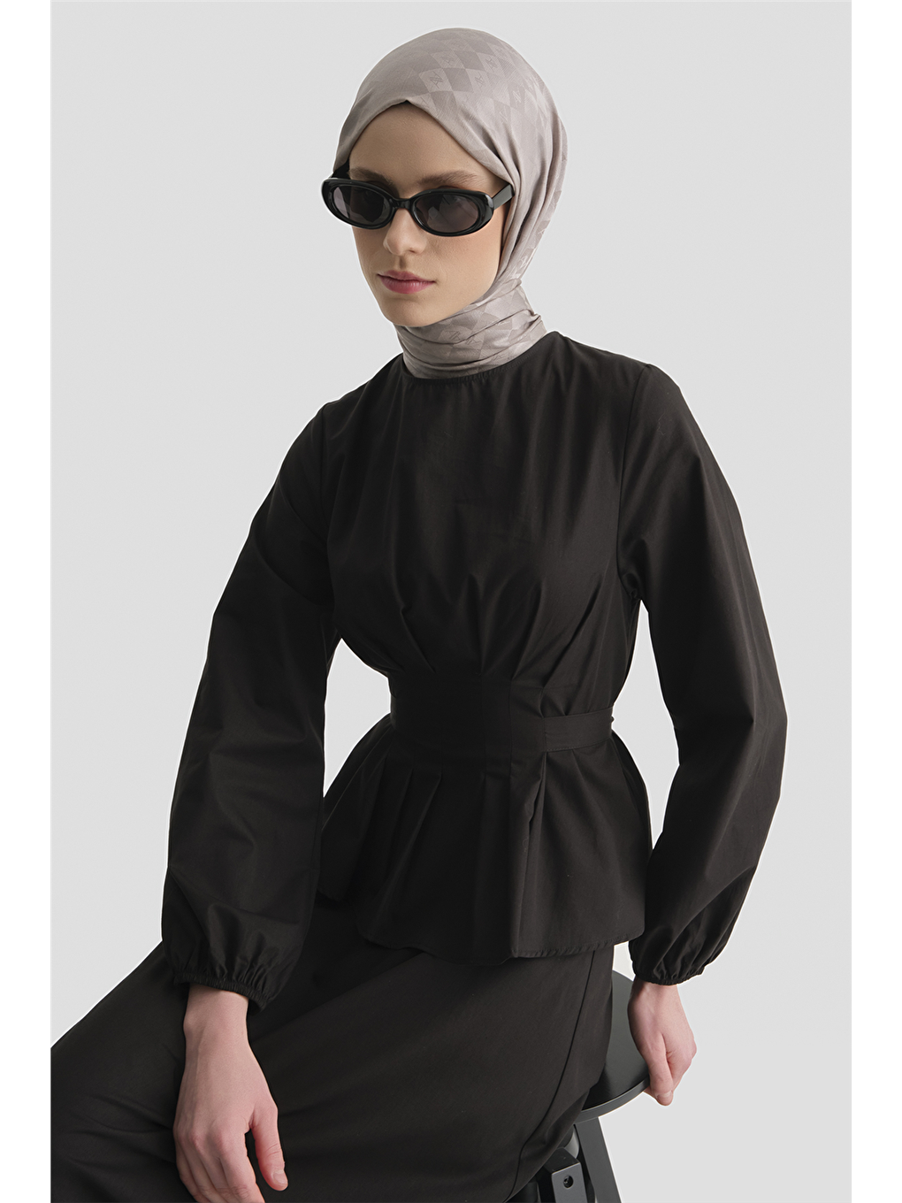 Bağlama Detaylı Takım Siyah