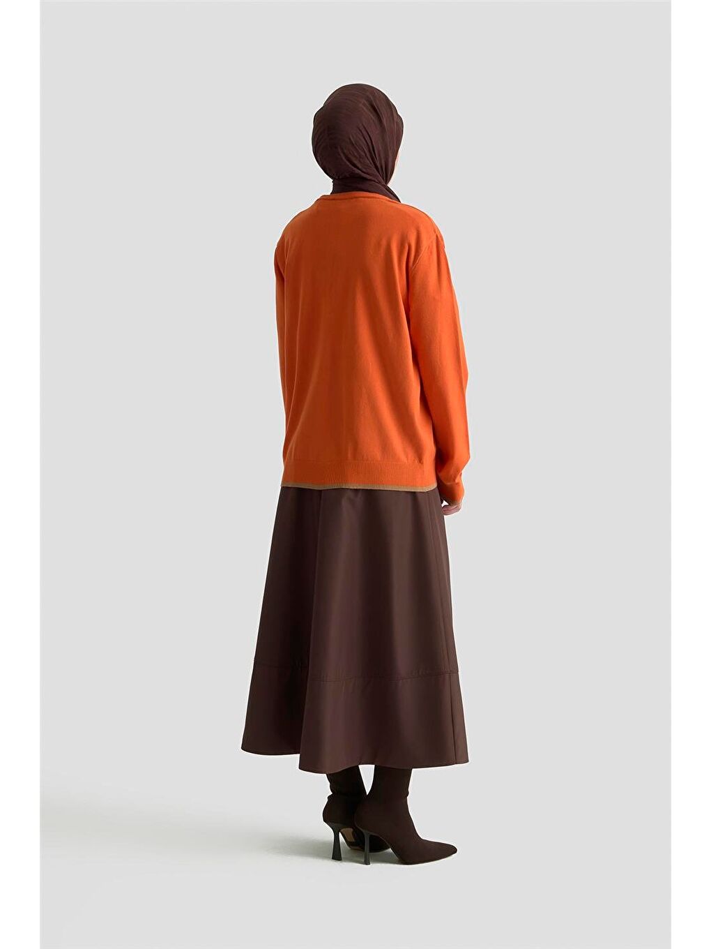 Turuncu Hırka 24Kd2402 Oranj-4
