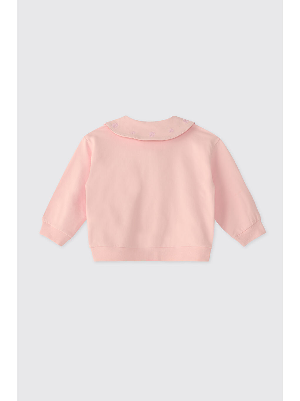 Kız Bebek Fermuarlı Pembe Sweatshirt-1