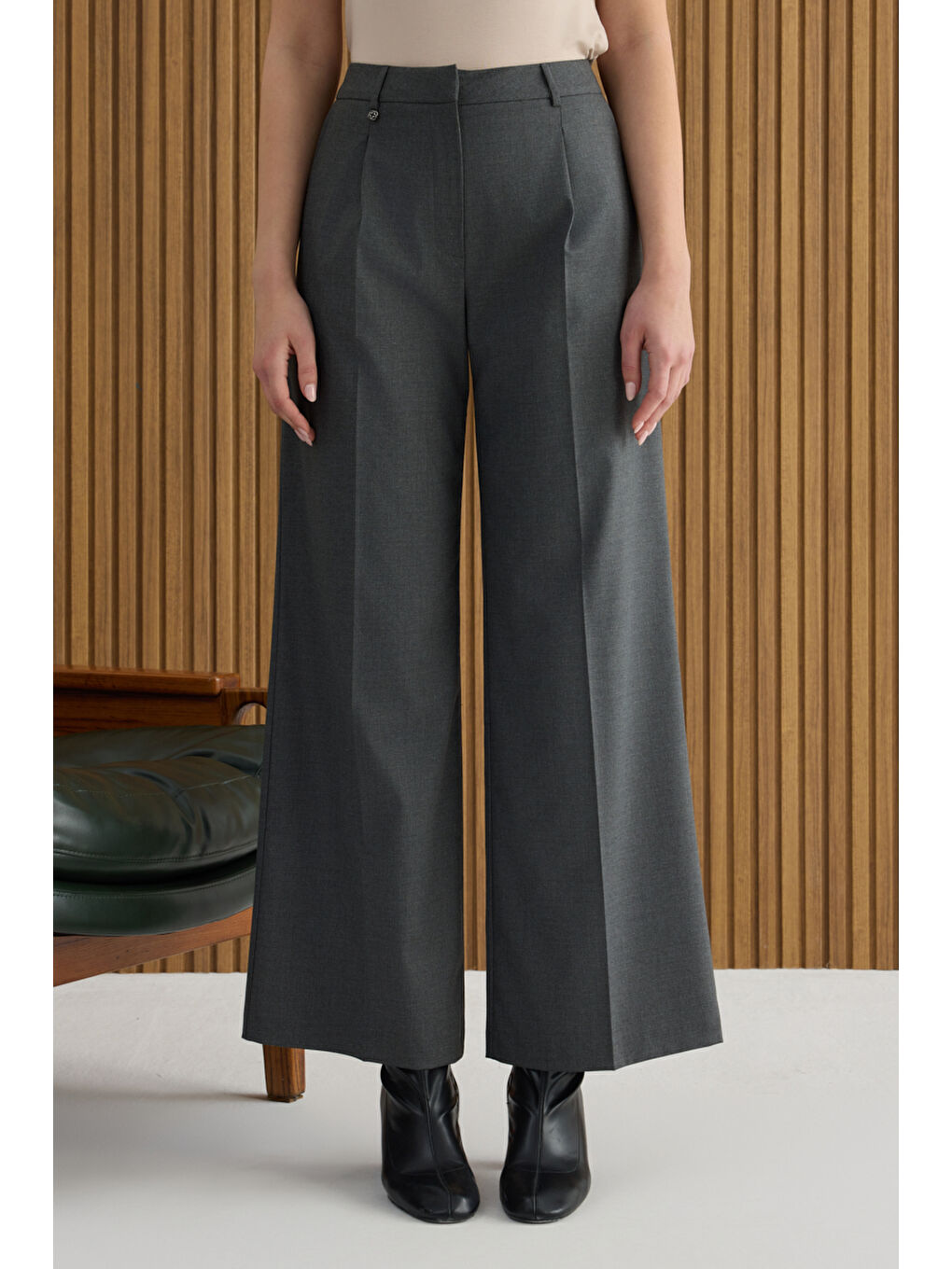 Antrasit Dokuma Pantolon-3