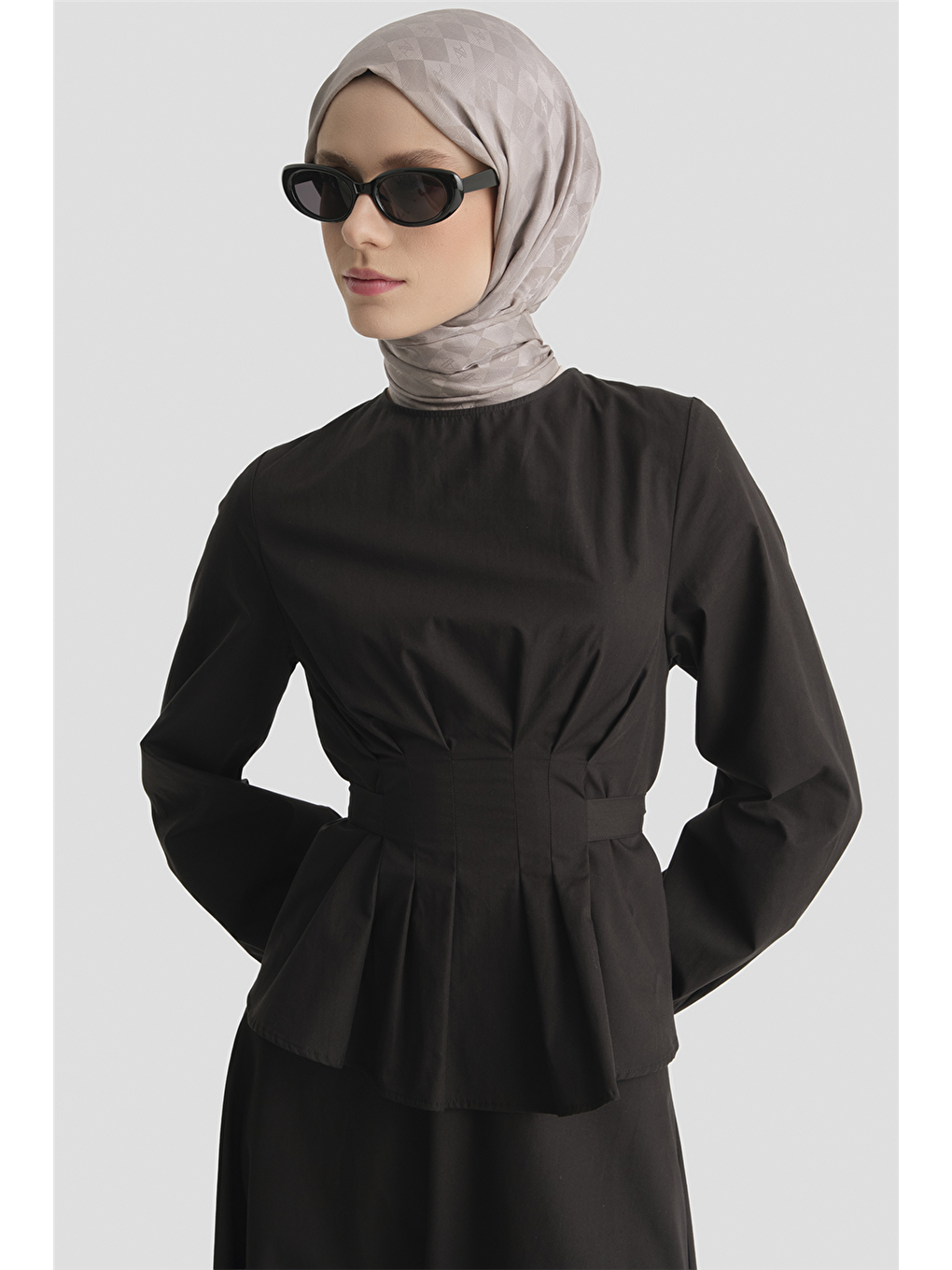 Bağlama Detaylı Takım Siyah-2